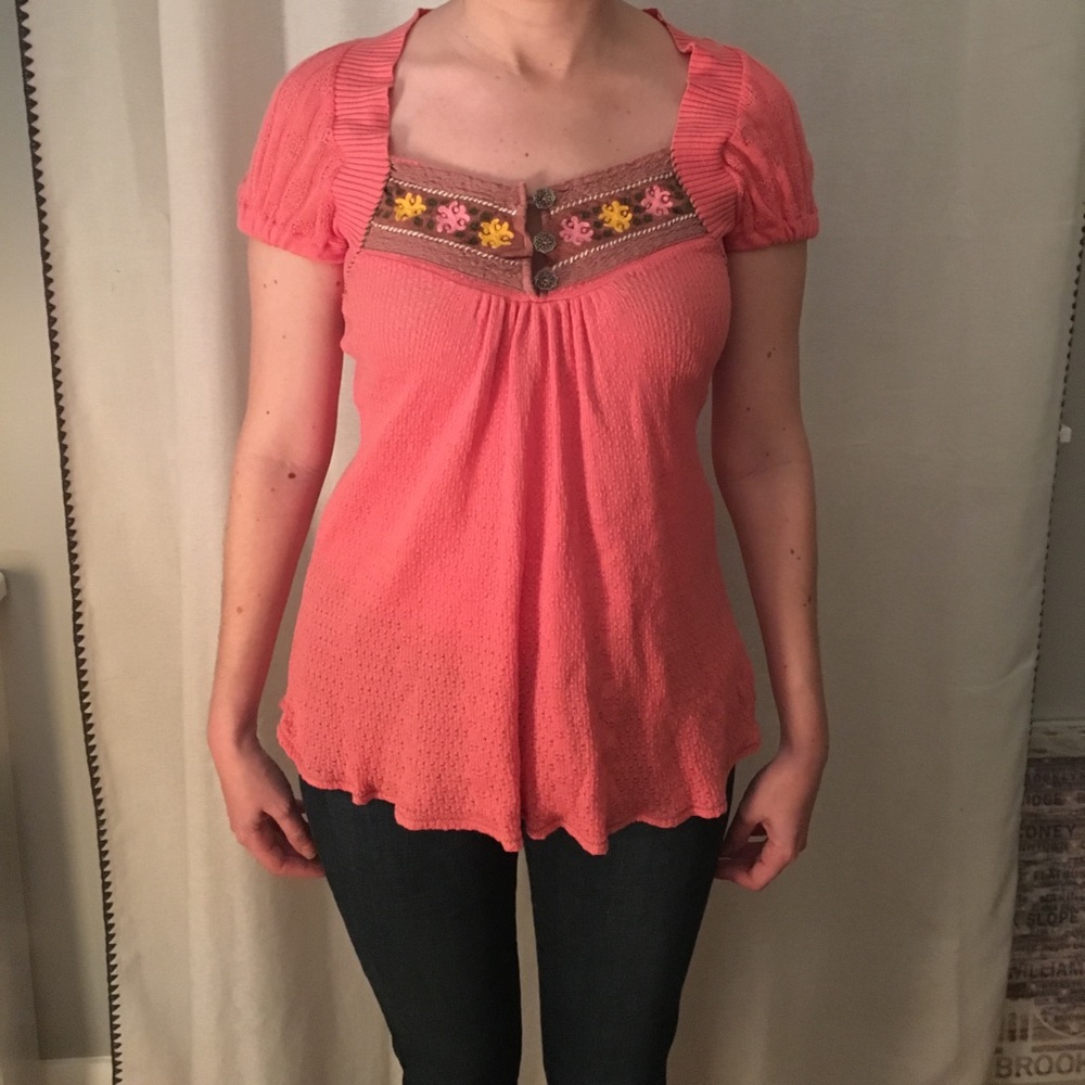 Free people embroidered top